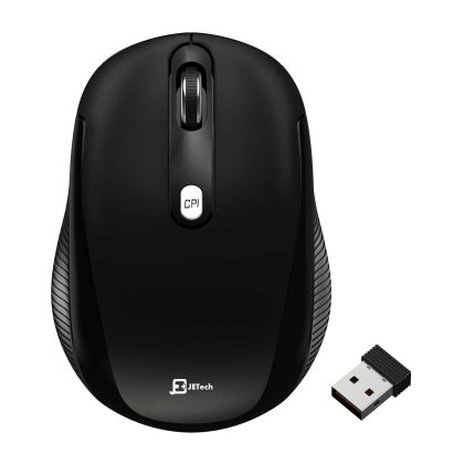 JETech 2.4Ghz Wireless Mobile Optical Mouse with 3 CPI Levels and USB Wireless Receiver