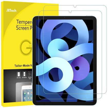 JETech Screen Protector for iPad Air 5/4 (10.9-Inch, 2022/2020 Model, 5th/4th Generation), Tempered Glass Film, 2-Pack