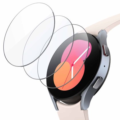JETech Screen Protector for Samsung Galaxy Watch 5 40mm and Galaxy Watch 4 40mm, Tempered Glass 2.5D Round Edge, HD Clear, 3 Pack