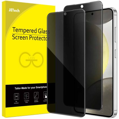 JETech Privacy Screen Protector for Samsung Galaxy S24+ / S24 Plus 5G 6.7-Inch, Anti-Spy Tempered Glass Film, Fingerprint ID Compatible, 2-Pack
