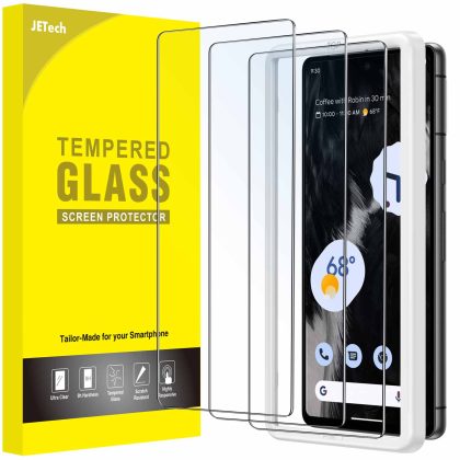 JETech Screen Protector for Google Pixel 7, Tempered Glass Film with Easy Installation Tool, Fingerprint Compatible, HD Clear, 3-Pack