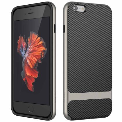 JETech Case for iPhone 6s Plus and iPhone 6 Plus, Slim Protective Cover with Shock-Absorption, Carbon Fiber Design