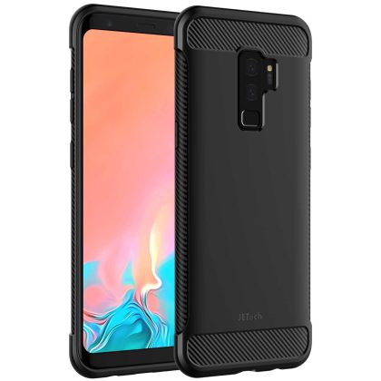 JETech Slim Fit Case for Samsung Galaxy S9  Plus, Thin Phone Cover with Shock-Absorption and Carbon Fiber Design