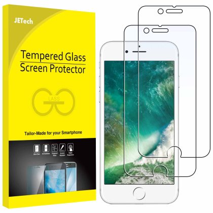 JETech Screen Protector for iPhone 8 Plus and iPhone 7 Plus, 5.5-Inch, Tempered Glass Film, 2-Pack