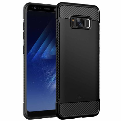 JETech Slim Fit Case Compatible with Samsung Galaxy S8 Plus S8 , Thin Phone Cover with Shock-Absorption and Carbon Fiber Design