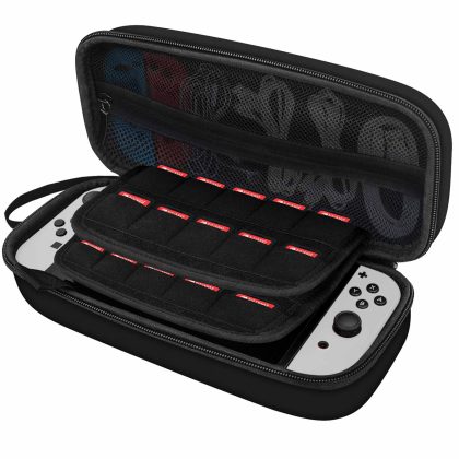 JETech Carrying Case for Switch 2017 Model with 20 Game Cartridge Holders, Black