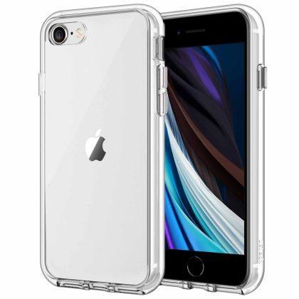 JETech Case for iPhone SE 3/2 (2022/2020 Edition), iPhone 8 and iPhone 7, 4.7-Inch, Shockproof Bumper Cover, Anti-Scratch Clear Back
