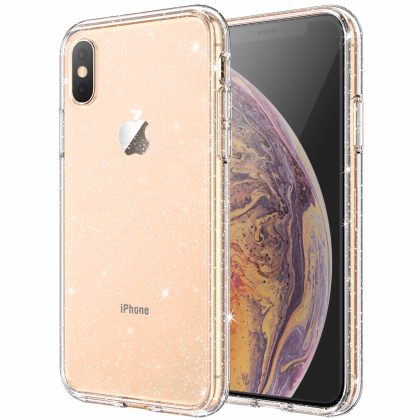 JETech Glitter Case for iPhone XS Max, 6.5-Inch, Bling Sparkle Shockproof Phone Bumper Cover, Cute Sparkly for Women and Girls