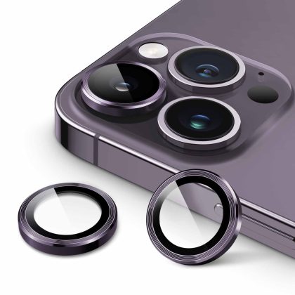 JETech Camera Lens Protector for iPhone 14 Pro 6.1-Inch and iPhone 14 Pro Max 6.7-Inch, 9H Tempered Glass Metal Individual Ring Cover, HD Clear, 3-Pack