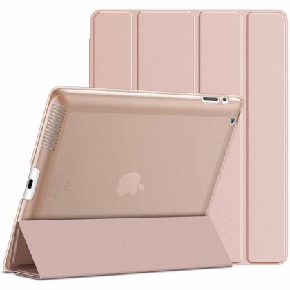 JETech Case for iPad 2 3 4 (Old Model), Smart Cover with Auto Sleep/Wake (Rose Gold)