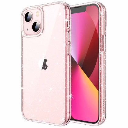 JETech Glitter Case for iPhone 13 6.1-Inch, Bling Sparkle Shockproof Phone Bumper Cover, Cute Sparkly for Women and Girls