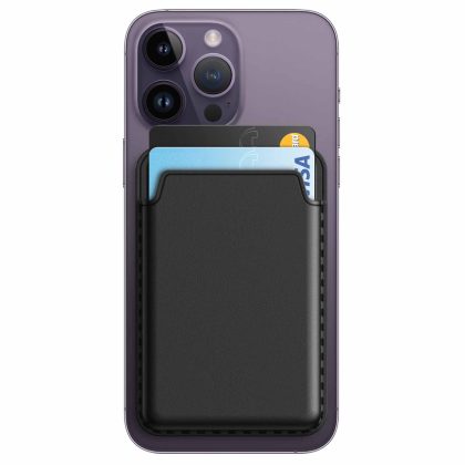 JETech Magnetic Wallet Compatible with MagSafe for iPhone 17/Air/16/15/14/13/12 Series, Pixel 10 Series, PU Phone Card Holder, Store 1-2 Cards