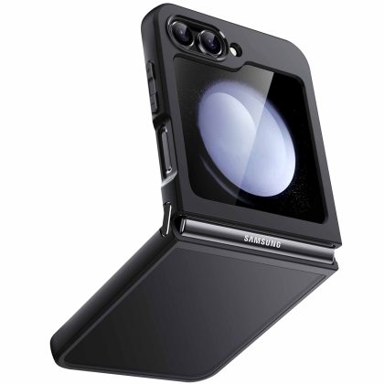 JETech Matte Case for Samsung Galaxy Z Flip 5 2023, Translucent Frosted PC Back with Shock-Absorbing TPU Frame Protective Phone Cover