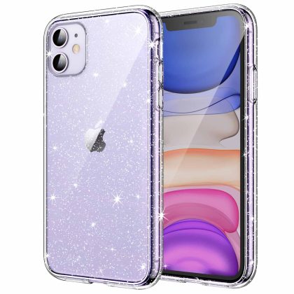 JETech Glitter Case for iPhone 11, 6.1-Inch, Bling Sparkle Shockproof Phone Bumper Cover, Cute Sparkly for Women and Girls
