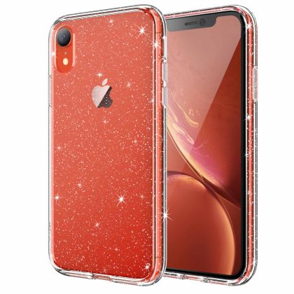 JETech Glitter Case for iPhone XR, 6.1-Inch, Bling Sparkle Shockproof Phone Bumper Cover, Cute Sparkly for Women and Girls