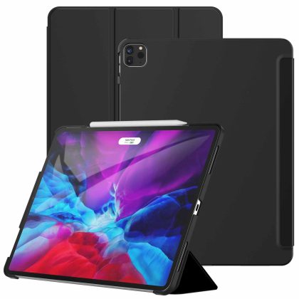 JETech Case for iPad Pro 12.9-Inch (2020/2018 Model, 4th/3rd Generation), Protective Hard Back Shell Soft-Touch Tablet Stand Cover, Auto Wake/Sleep