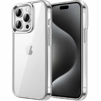JETech Case for iPhone 15 Pro Max 6.7-Inch, Non-Yellowing Shockproof Phone Bumper Cover, Anti-Scratch Clear Back