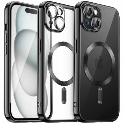 JETech Electroplated Case for iPhone 15 Plus 6.7-Inch, Camera Lens Full Protection, Compatible with MagSafe Wireless Charging, Shockproof Soft TPU Phone Cover