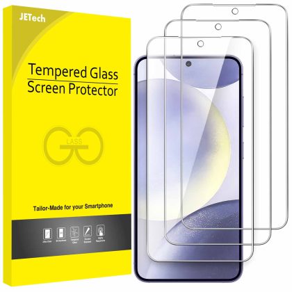 JETech Screen Protector for Samsung Galaxy S24+ / S24 Plus 5G 6.7-Inch, Tempered Glass Film, Fingerprint ID Compatible, HD Clear, 3-Pack