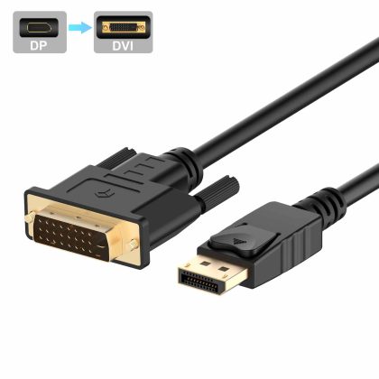 Rankie DisplayPort (DP) to DVI Cable, Gold Plated