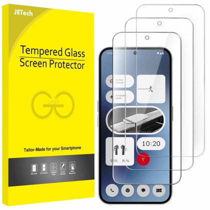 JETech Screen Protector for Nothing Phone 2a 6.7-Inch, 9H Tempered Glass Film, Anti-Scratch, HD Clear, 3-Pack