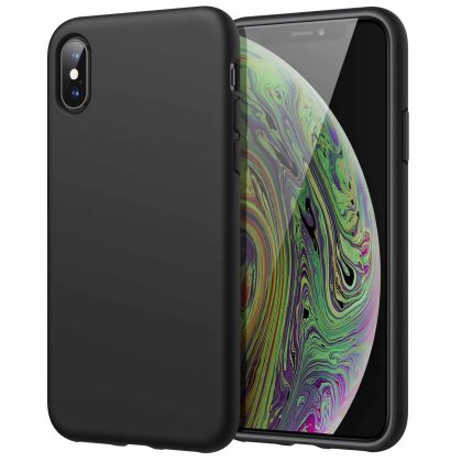 JETech Silicone Case for iPhone X, iPhone Xs, 5.8-Inch, Silky-Soft Touch Full-Body Protective Case, Shockproof Cover with Microfiber Lining