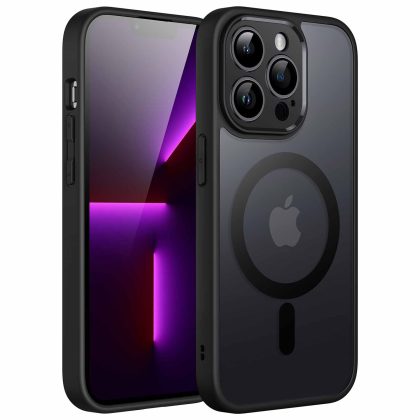 JETech Magnetic Case for iPhone 13 Pro Max 6.7-Inch, Compatible with MagSafe, Translucent Matte Back Camera Lens Full Protection Slim Shockproof Phone Cover