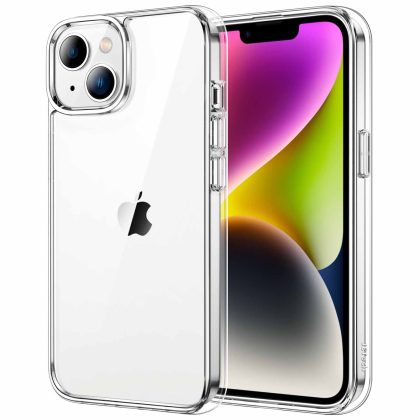 JETech Case for iPhone 14 Plus 6.7-Inch, Non-Yellowing Shockproof Phone Bumper Cover, Anti-Scratch Clear Back