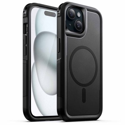 JETech Case for iPhone 15 6.1-Inch Compatible with MagSafe, Heavy Duty Dual-Layer Rugged Protection, Shockproof Protective Tough Phone Magnetic Cover