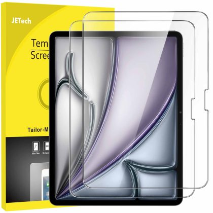 JETech Screen Protector for iPad Air 13-Inch M3/M2 (2025/2024), 9H Tempered Glass Film, HD Clear, 2-Pack