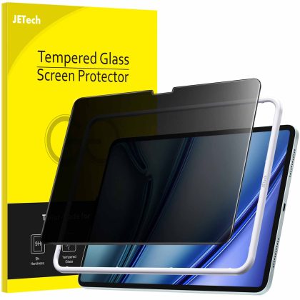 JETech Privacy Screen Protector for iPad Air 11-Inch M3/M2 (2025/2024) with Easy Installation Tool, Anti-Spy Tempered Glass Film, 1-Pack