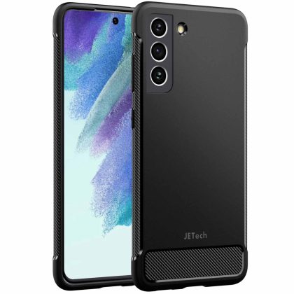 JETech Slim Fit Case Compatible with Samsung Galaxy S21 FE 5G 6.4-Inch, Thin Phone Cover with Shock-Absorption and Carbon Fiber Design