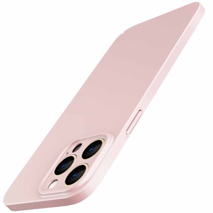 JETech Upgraded Slim (0.85 mm Thin) Case for iPhone 13 Pro Max 6.7-Inch, Camera Lens Cover Full Protection, Ultra Thin Lightweight Matte Hard PC, Support Wireless Charging (Pink)