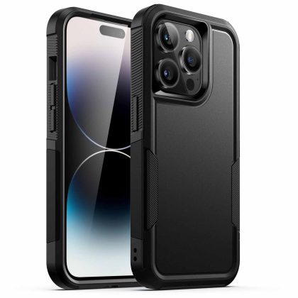 JETech Case for iPhone 14 Pro 6.1-Inch, Heavy Duty Dual-Layer Rugged Protection, Shockproof Protective Tough Phone Cover with Matte Back