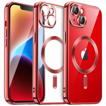 JETech Electroplated Case for iPhone 14 6.1-Inch, Camera Lens Full Protection, Compatible with MagSafe Wireless Charging, Shockproof Soft TPU Phone Cover