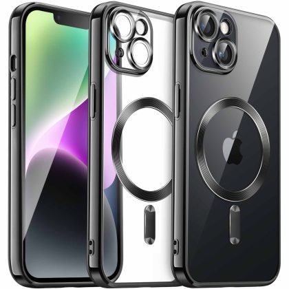 JETech Electroplated Case for iPhone 14 Plus 6.7-Inch, Camera Lens Full Protection, Compatible with MagSafe Wireless Charging, Shockproof Soft TPU Phone Cover