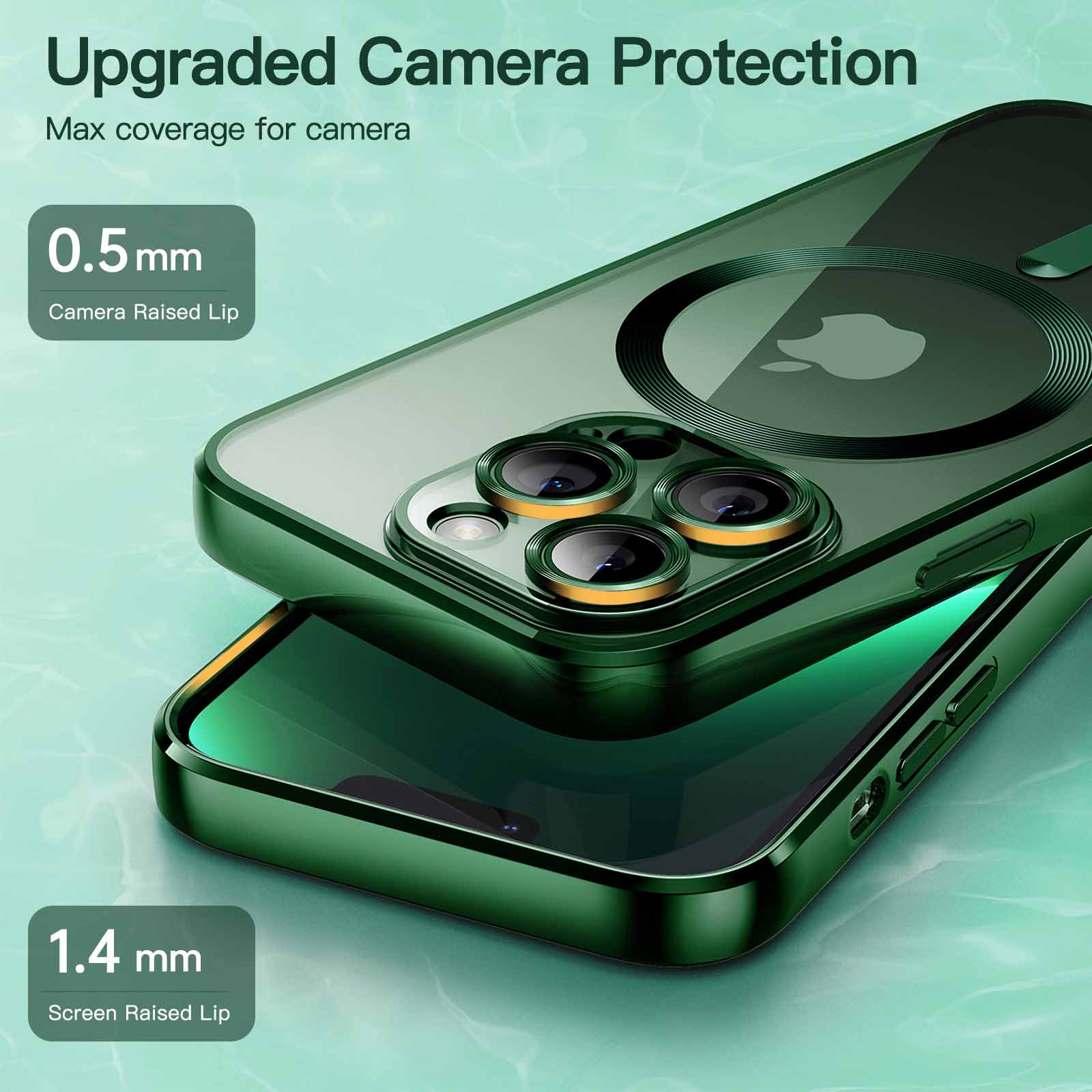 JETech Electroplated Case for iPhone 13 Pro 6.1-Inch, Camera Lens Full Protection, Compatible with MagSafe Wireless Charging, Shockproof Soft TPU Phone Cover - Image 4
