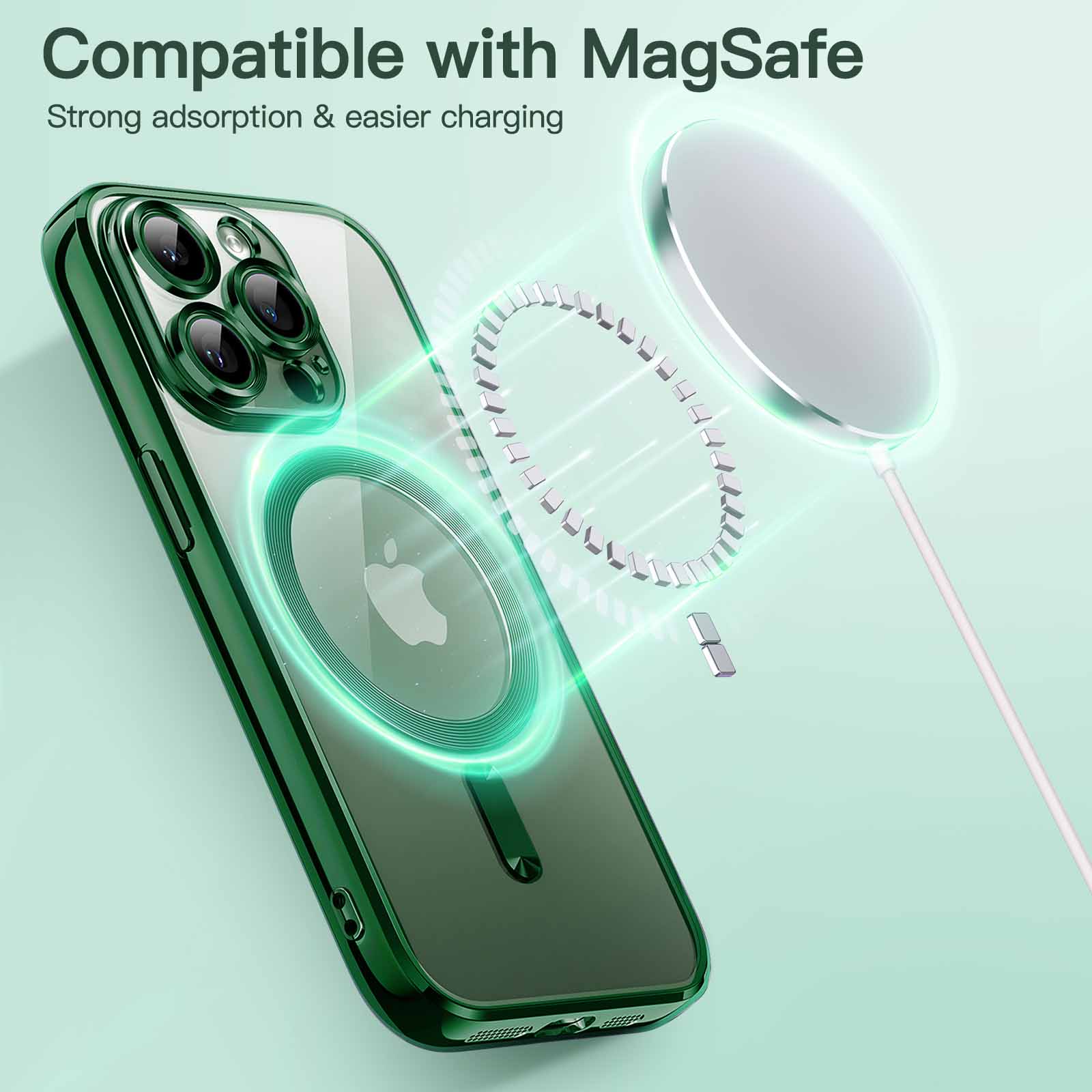 JETech Electroplated Case for iPhone 13 Pro 6.1-Inch, Camera Lens Full Protection, Compatible with MagSafe Wireless Charging, Shockproof Soft TPU Phone Cover - Image 5
