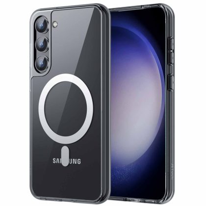 JETech Magnetic Case for Samsung Galaxy S23 / S23 Plus 6.6-Inch, Compatible with MagSafe, Shockproof Protective Phone Cover, Non-Yellowing Hard Clear PC Back