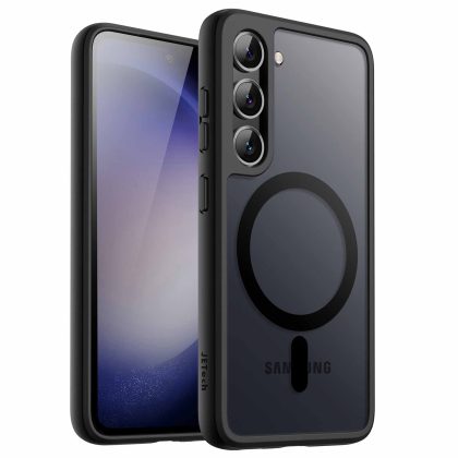 JETech Magnetic Case for Samsung Galaxy S23 5G 6.1-Inch, Compatible with MagSafe, Translucent Matte Back Shockproof Phone Cover
