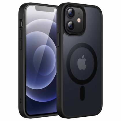 JETech Magnetic Case for iPhone 12/12 Pro 6.1-Inch Compatible with MagSafe, Translucent Matte Back Slim Shockproof Phone Cover