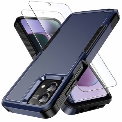 JETech Case for Motorola Moto G Stylus 2023 with 2-Pack Tempered Glass Screen Protector, Heavy Duty Rugged Protective Shockproof Dual Layer Phone Cover