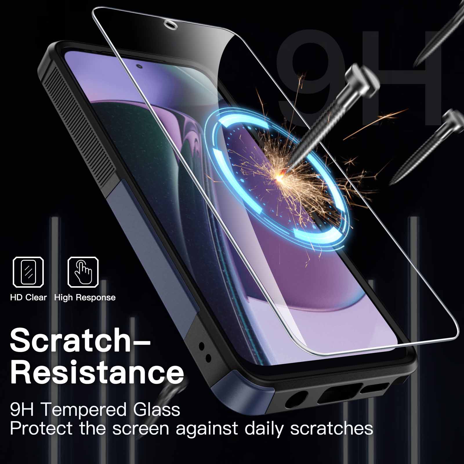 JETech Case for Motorola Moto G Stylus 2023 with 2-Pack Tempered Glass Screen Protector, Heavy Duty Rugged Protective Shockproof Dual Layer Phone Cover - Image 5