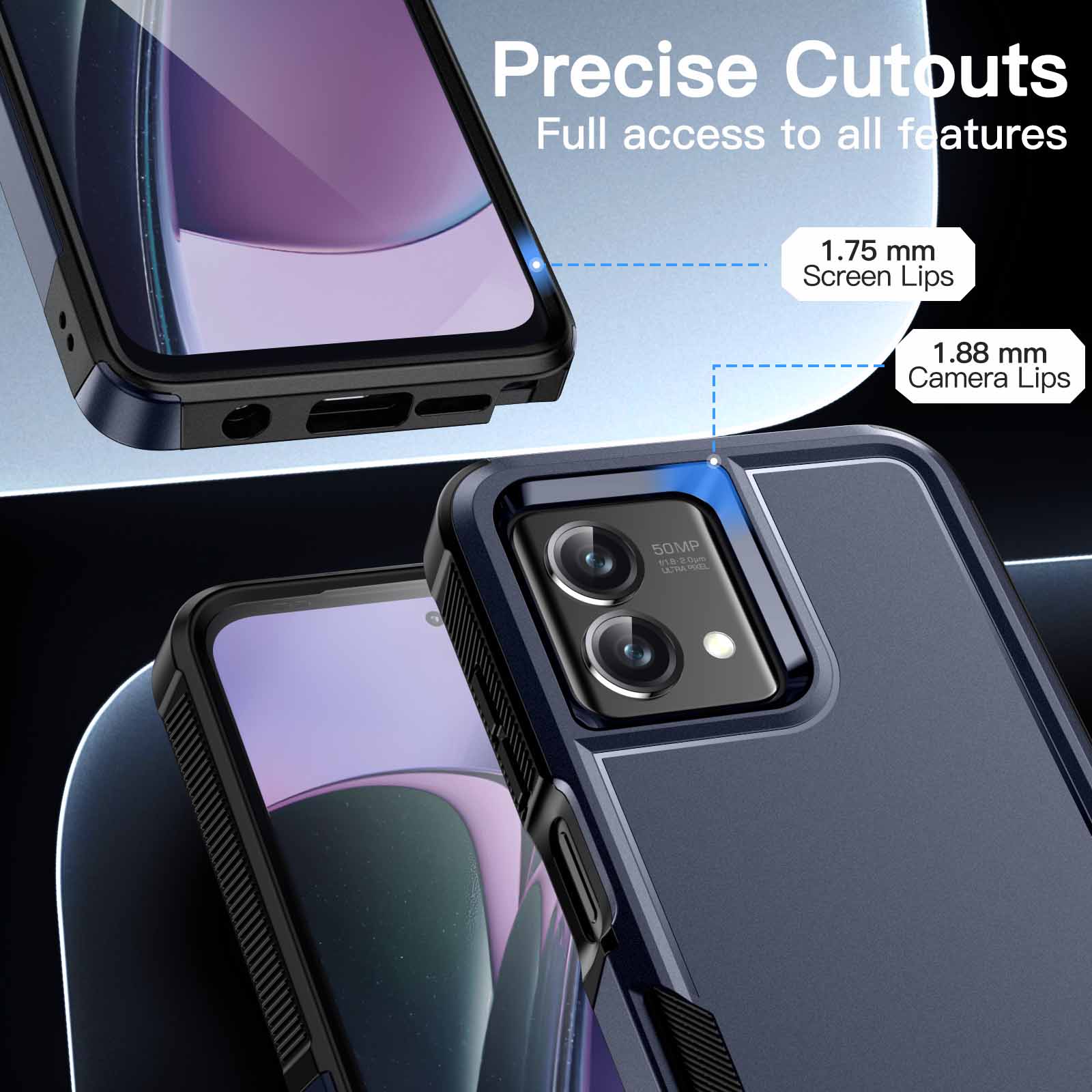 JETech Case for Motorola Moto G Stylus 2023 with 2-Pack Tempered Glass Screen Protector, Heavy Duty Rugged Protective Shockproof Dual Layer Phone Cover - Image 6
