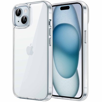 JETech Case for iPhone 15 6.1-Inch, Non-Yellowing Shockproof Phone Bumper Cover, Anti-Scratch Clear Back