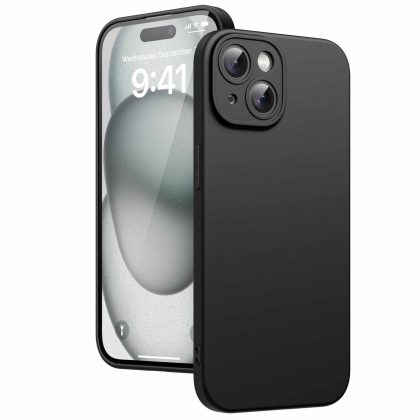 JETech Slim Case for iPhone 15 6.1-Inch with Camera Lens Full Cover Protection, Ultra-Thin Lightweight Matte Finish Minimalist Protective Phone Cover