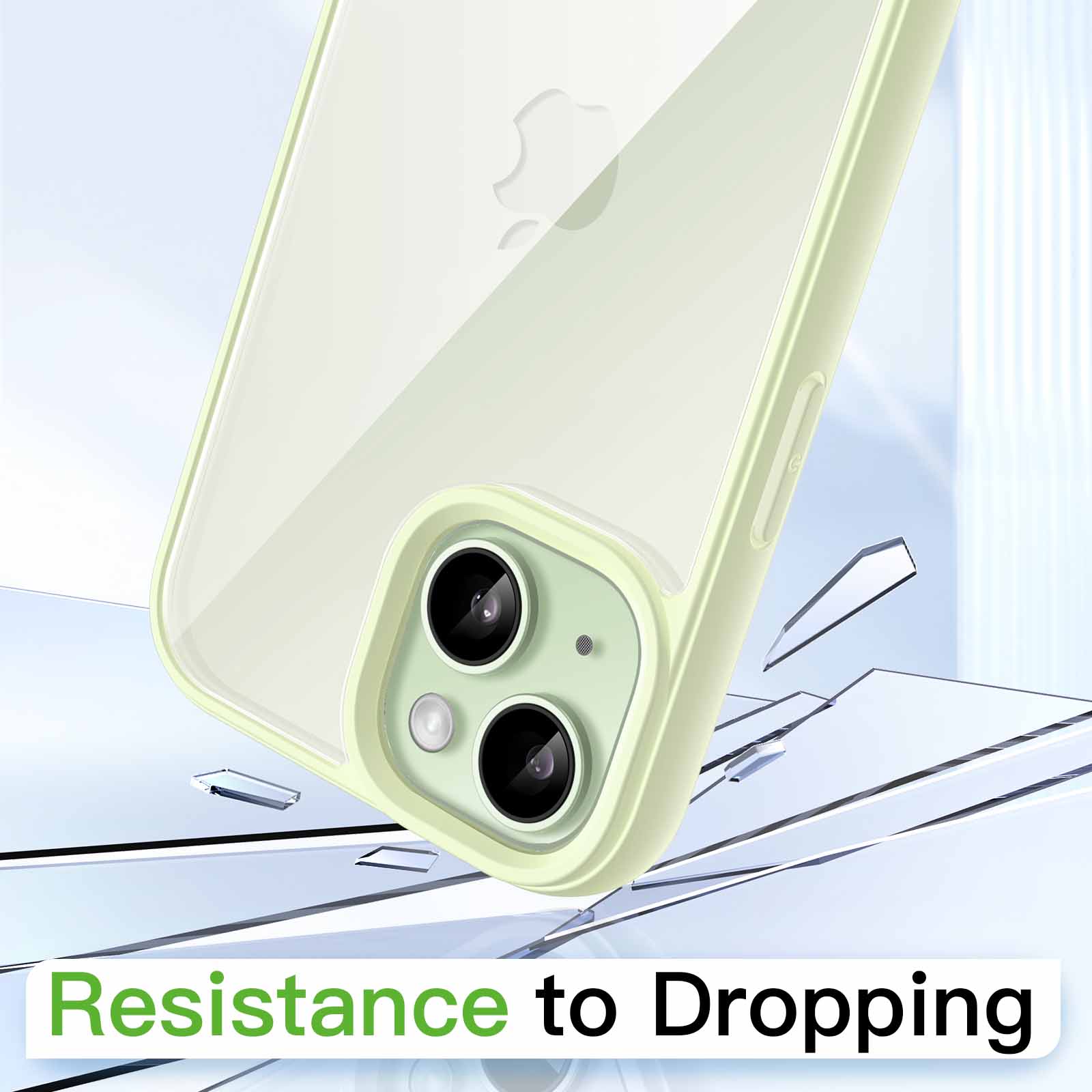 JETech Case for iPhone 15 Plus 6.7-Inch, Shockproof Phone Bumper Cover, Solid Color Matte TPU Frame, Anti-Scratch Clear Back - Image 4
