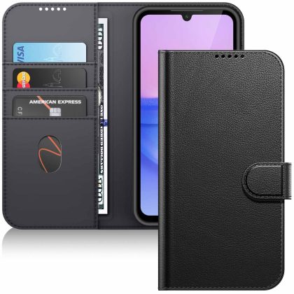 JETech Wallet Case for Samsung Galaxy A15 5G, Shockproof PU Leather Magnetic Flip Cover with Card Holder, Stand Feature and Full Camera Protection
