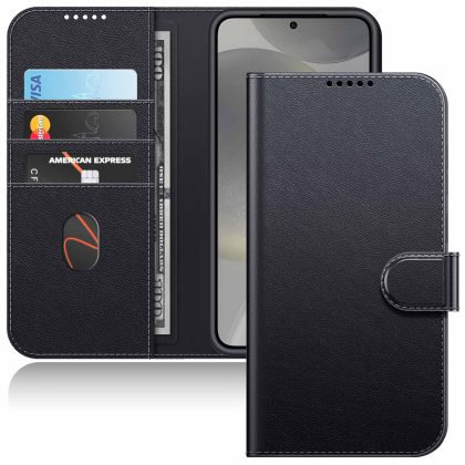JETech Wallet Case for Samsung Galaxy S24 5G, Shockproof PU Leather Magnetic Flip Cover with Card Holder, Stand Feature and Full Camera Protection