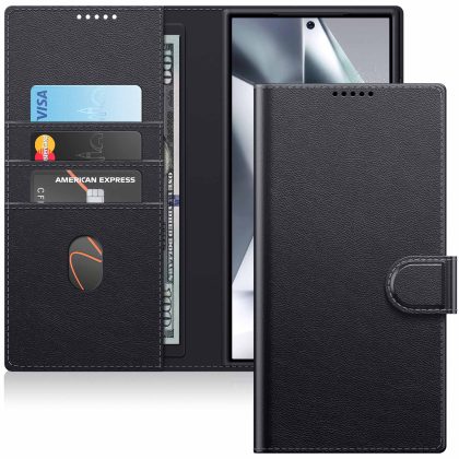 JETech Wallet Case for Samsung Galaxy S24 Ultra 5G, Shockproof PU Leather Magnetic Flip Cover with Card Holder, Stand Feature and Full Camera Protection